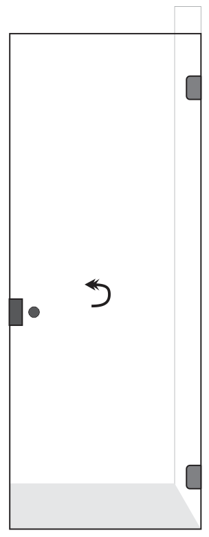 BOX DE GIRO COM FIXO NA LATERAL DOB. 1129 (DIGITAR MEDIDAS DO VIDRO)