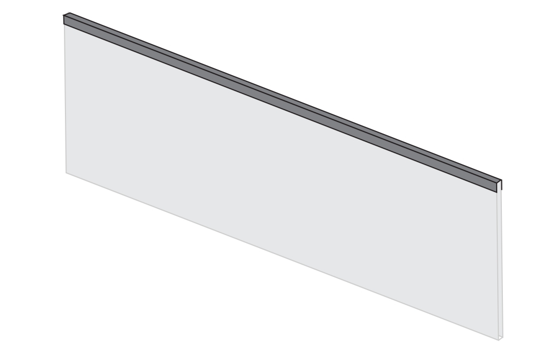 PERFIL U DE INOX ESCOVADO PARA VIDRO DE 8MM