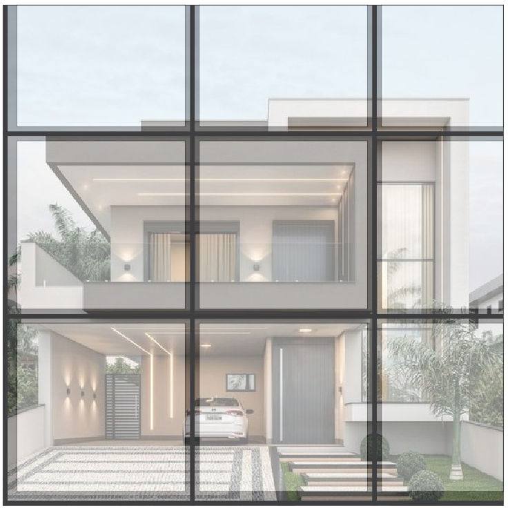 PELE DE VIDRO MÓDULOS 800X800 COM MAXIM-AR