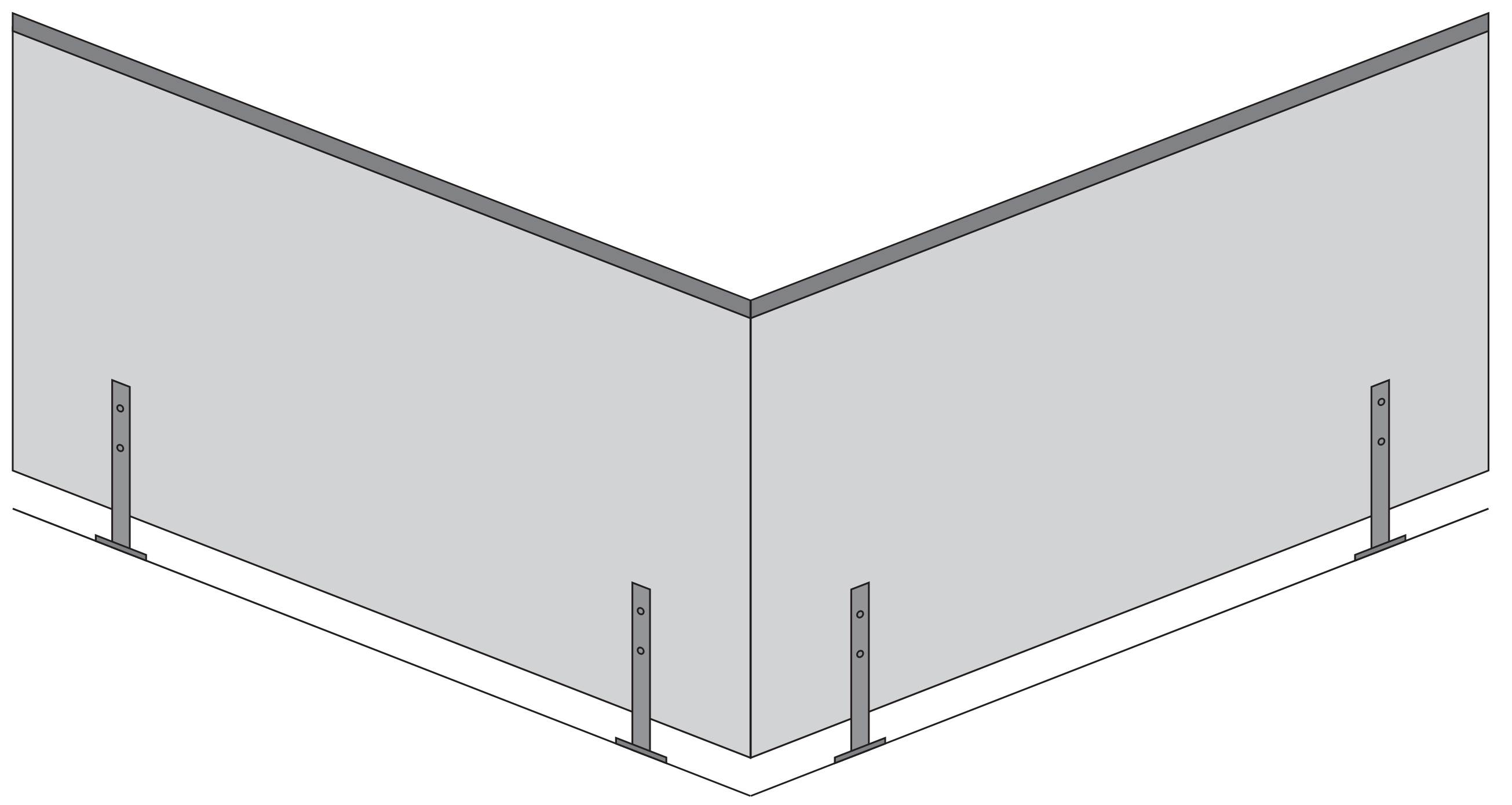 GUARDA CORPO DE CANTO EM TORRE INOX COM PERFIL "U"