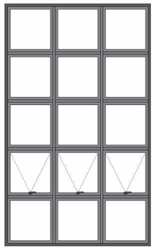 JANELA MAXIM-AR COM PEITORIL E BANDEIRA, 3 MÓVEIS 12 FIXOS
