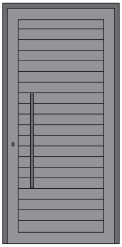 PORTA DE GIRO DOBRADIÇA EMBUTIDA E LAMBRIL