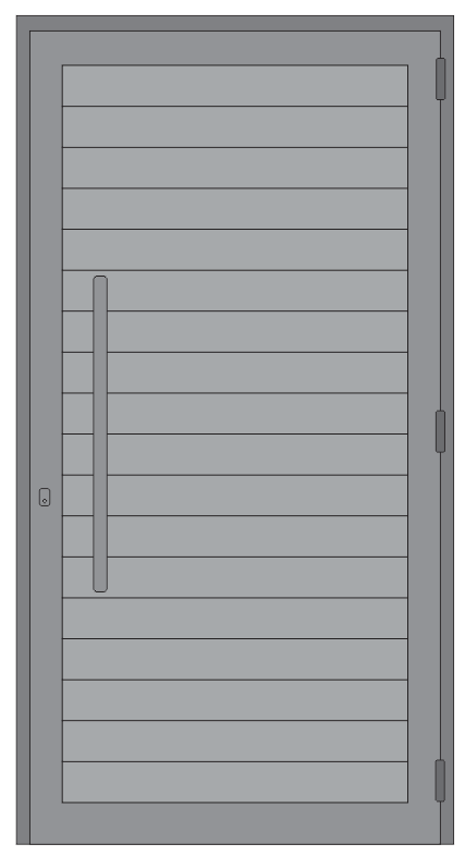 PORTÃO 1 FOLHA DE GIRO LAMBRIL LISO