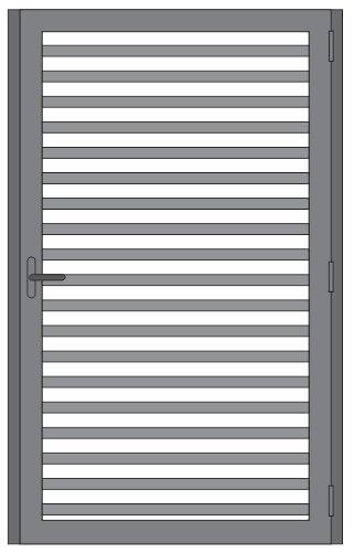 PORTÃO DE CORREDOR FILETADO HORIZONTAL