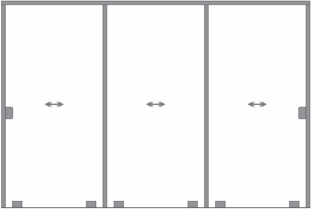 PORTA 3 FOLHAS MÓVEIS