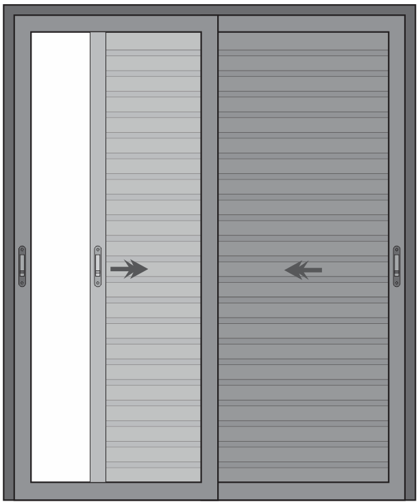 PORTA 3 FOLHAS VIDRO COM VENEZIANA