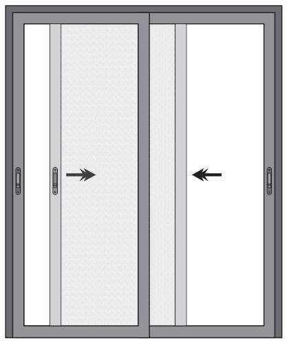 PORTA 3 FOLHAS 2 VIDRO 1 TELA