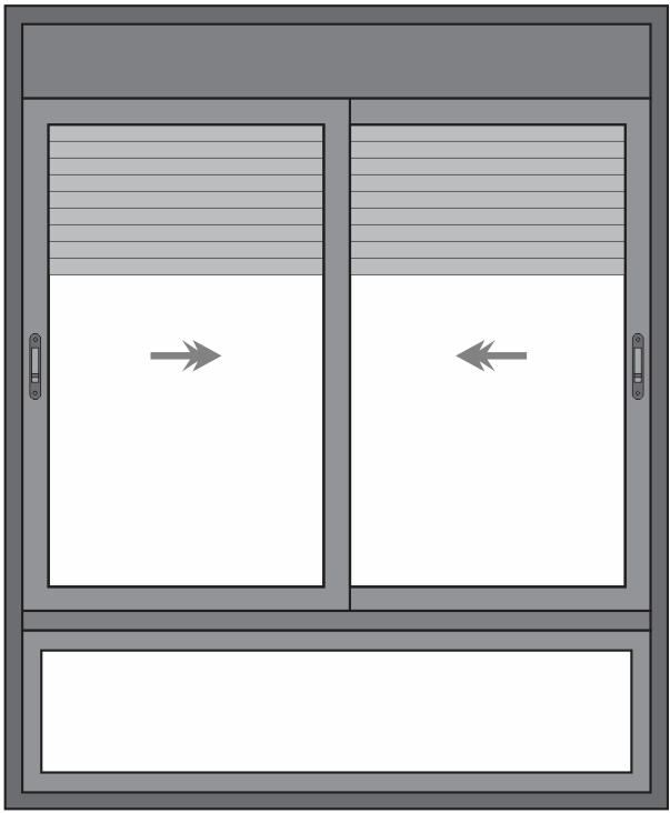 JANELA INTEGRADA 2 FOLHAS COM PEITORIL AUTOMÁTICA