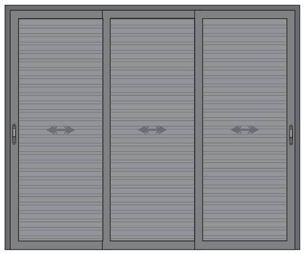 PORTA 3 FOLHAS MÓVEIS COM VENEZIANA