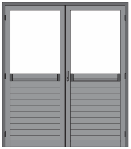 PORTA DE GIRO 2 FOLHAS VENEZIANA ALTA CEGA