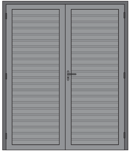 PORTA DE GIRO 2 FOLHAS VENEZIANA ALTA VENTILADA
