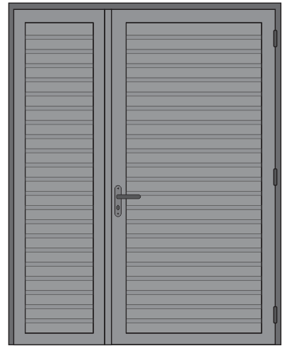 PORTA DE GIRO COM VIDRO